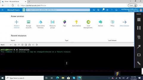 Azure: Make Azure CLI interactive