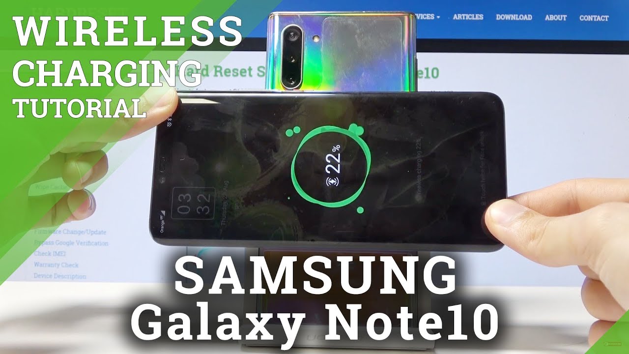 Wireless Charging in SAMSUNG Galaxy Note10 - Charge Phone - YouTube