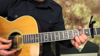 Video thumbnail of "Super Easy Beginner Guitar Lessons on Acoustic - How to play"