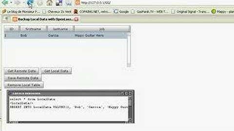 Google Gears + OpenLaszlo POC