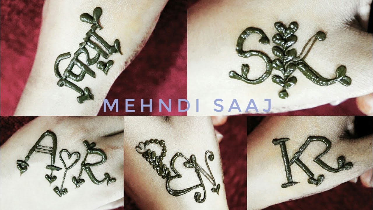 Valentine's name mehndi tattoos | COMBINATION LETTER TATTOOS ...