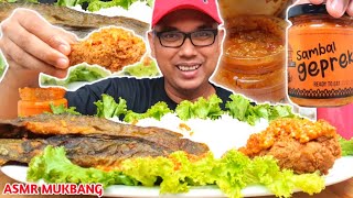 pedas sedap nikmat SAMBAL GEPREK padubeb × nasi kukus bos ft. ikan keli & ayam goreng (asmr mukbang)