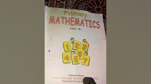 D.A.V Nahan class 2nd Maths primary mathematics (page no73)