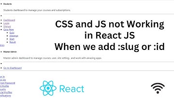 CSS and JS  not working in react js when we add  