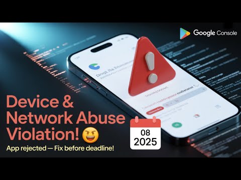 Fix "Violation of Device and Network Abuse Policy" | Google Play Console Warning Explained (2025)