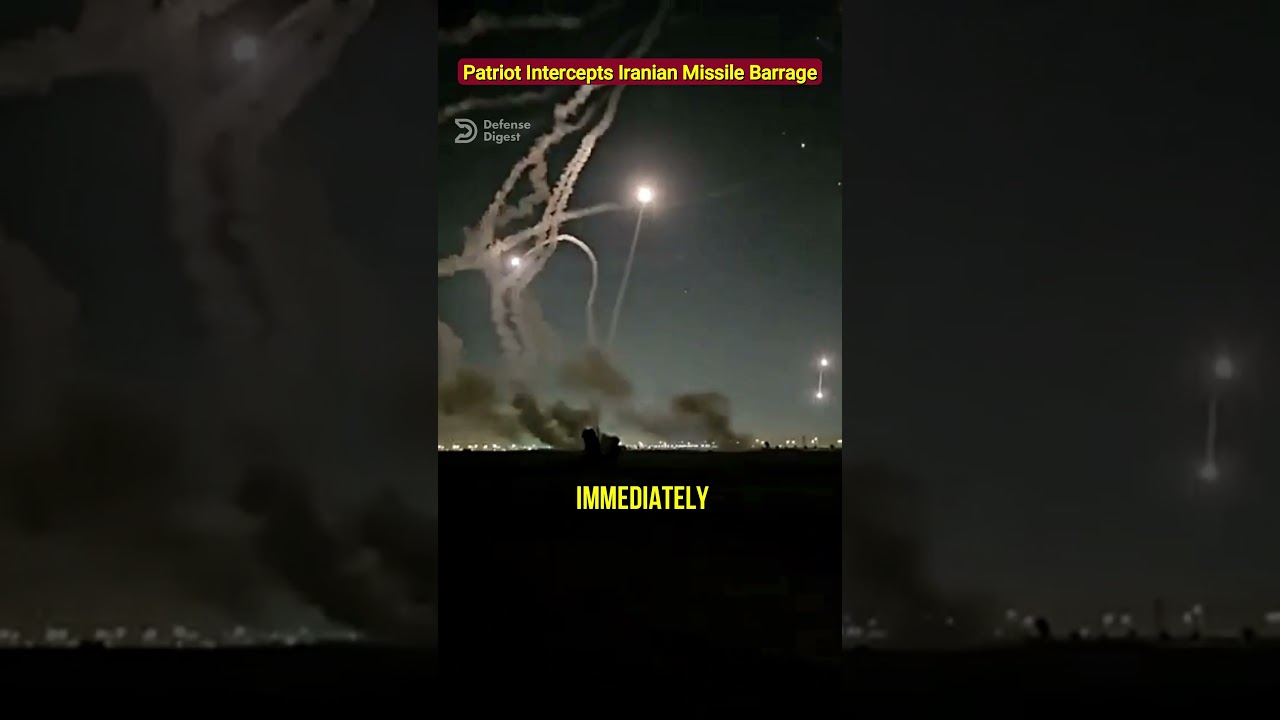 Patriot Intercepts Iranian Missile Barrage Over Qatar!
