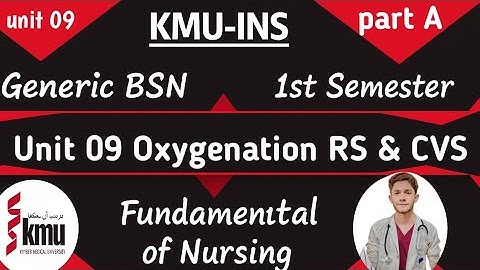 Generic BSN #KMU INS #FON #unit 9 part A #oxygentaion #pashtolecture