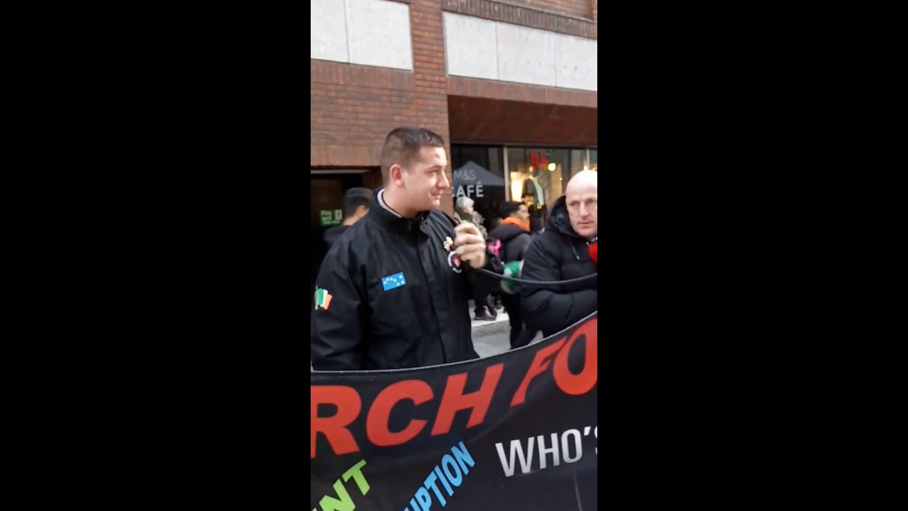 James Ward speaking on behalf of the Irish Republican Socialist Party.