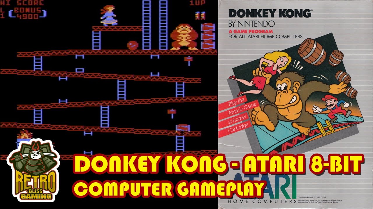 Donkey Kong - Atari 8-Bit Computer Gameplay - YouTube