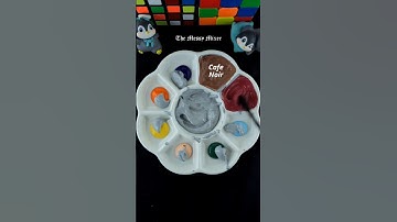 Silver + 🤎❤️🩵💚🤍💛🧡💙 = ? #colormixing #asmr #satisfying