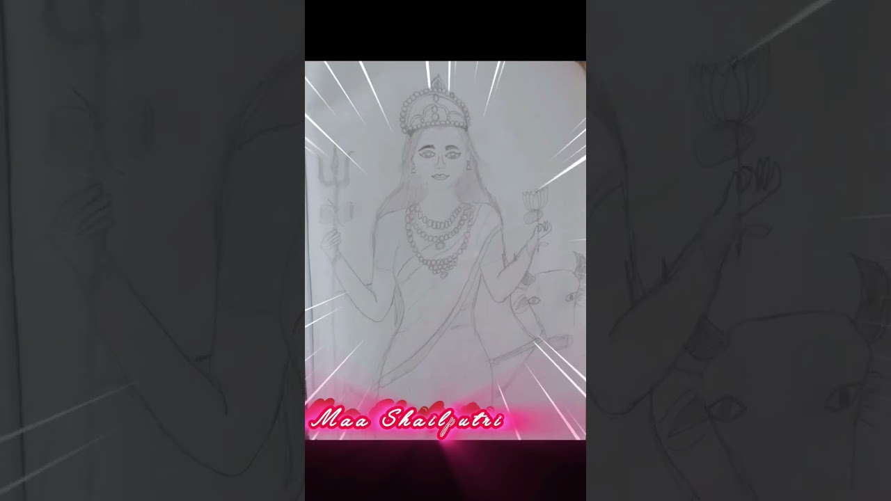 navaratri first day drawing 🚩🙏