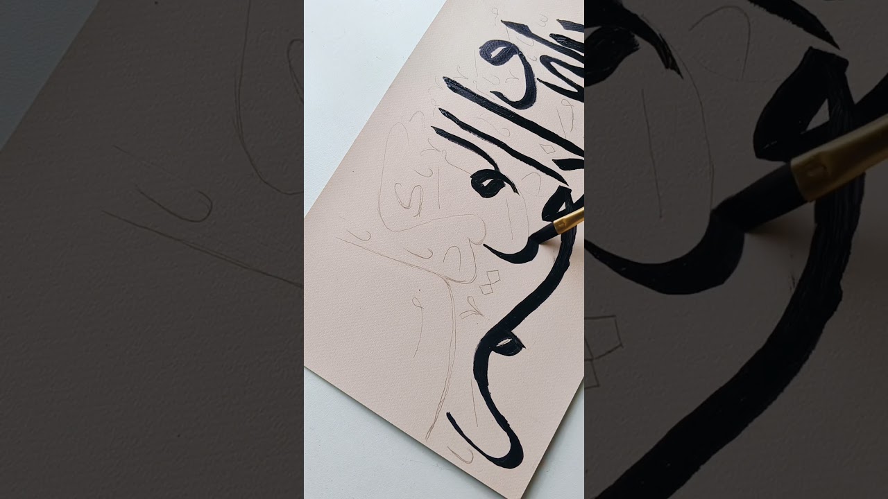 Easy Arabic calligraphy for beginners ✨#art #shorts #artshorts #viral