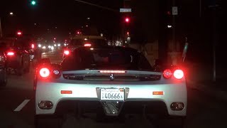 Silver Ferrari Enzo On The Road