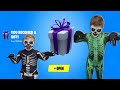 Gifting My 2 Kids NEW Fortnite HALLOWEEN Skins Trick Or Treat Challenge (October 31st)