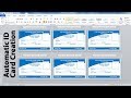 Just 1 Click make Automatic Id Card Creation in Microsoft office Word