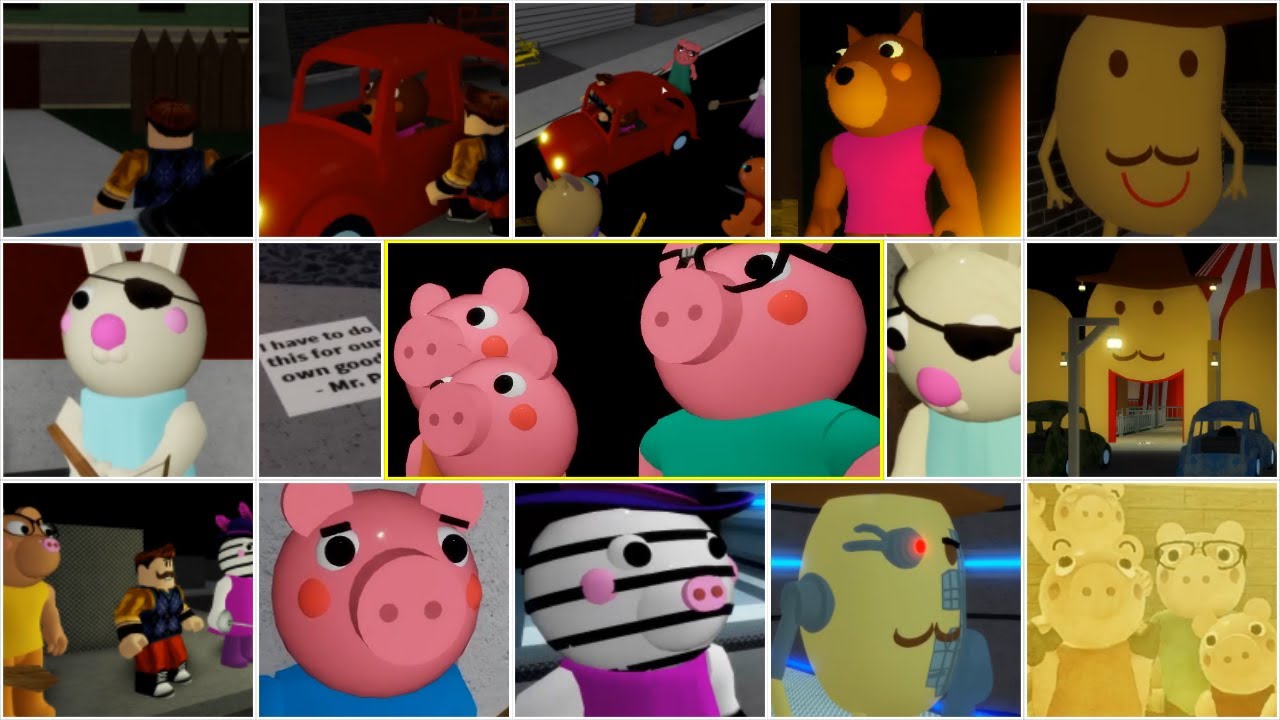 Roblox Piggy All Jumpscares Youtube - roblox rmp shirt