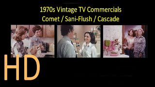 Vintage Tv Commercials Comet Sani-Flush Cascade 1970S Cleansers Cleaning Hd 4K Detergent