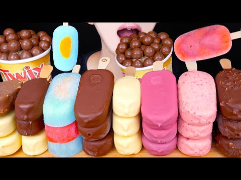 ASMR MALTESERS MAGNUM CHOCOLATE ICE CREAM PARTY DESSERT MUKBANG 먹방 チョコレートアイスクリーム 咀嚼音 EATING SOUNDS