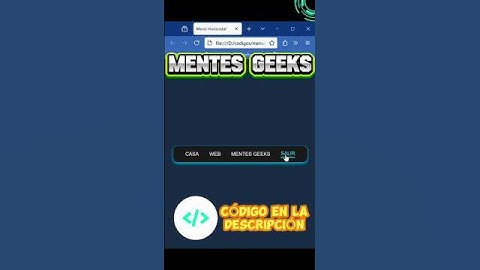MENÚ DE NAVEGACIÓN HORIZONTAL #HTML y #CSS #webdevelopment #programming #matemáticas #ciencia #code