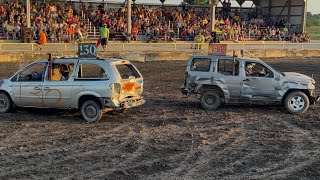 6-21-25 Western Illinois Fair Demo Derby Mini Vans