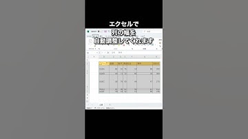 【Excel】列と行の幅を自動調整するショートカット #shorts #エクセル #ショートカット #初心者
