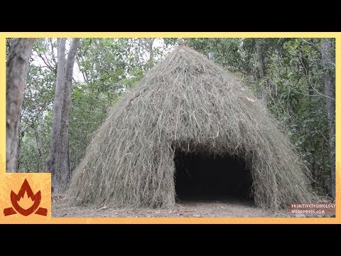 Tecnologia primitiva: cabana de grama