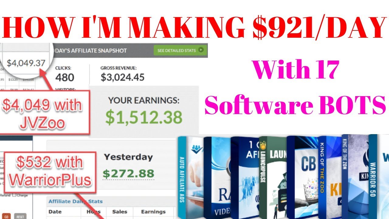 How I'm Making $921/Day With 17 Software BOTS - Make Money Online With
