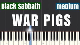 Black Sabbath - War Pigs Piano Tutorial | Medium