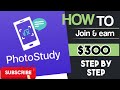 How to register and Earn on PHOTOSTUDY step by step guide