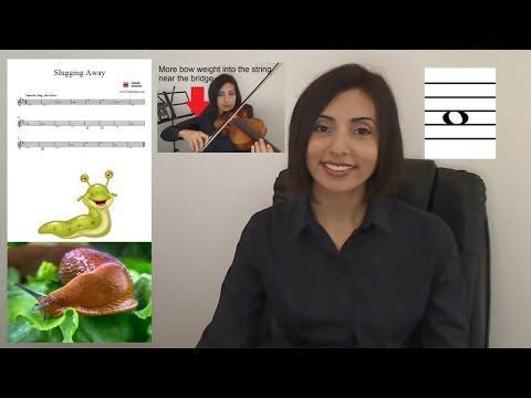 Slugging Away - [Open String Violin Music] - Video Lesson