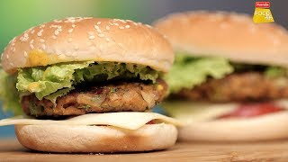 Nutrela Soya Burger | न्यूट्रेला सोया बर्गर | Bhook Shook | Food Tak