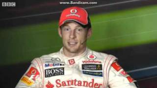 Formula 1 2011 - Singapore GP - Top Three Drivers - 2nd. Jenson Button