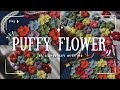 Çiçek Motif Yapılışı (PUFFY FLOWER TUTORİAL) how to make puffy flowers