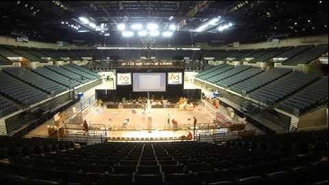 Timelapse for 1st Robotics competition at the Wolstein Center