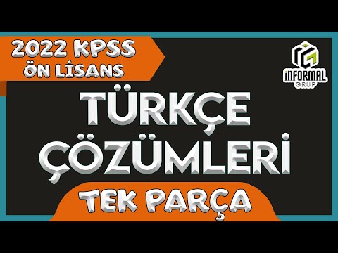 2022 KPSS Ön Lisans Türkçe Çözümleri | Tüm Sorular ve Detaylı Anlatım