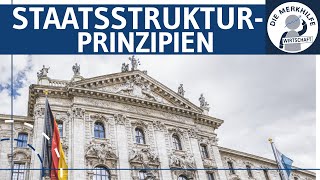 5 Staatsstrukturprinzipien einfach erklärt - Republik, Demokratie, Rechtsstaatlichkeit, Föderalismus