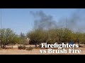 Firefighters vs Brush Fire