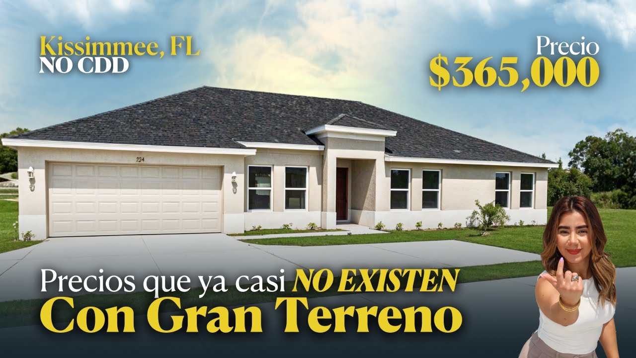 ¡Casa NUEVA y Moderna por solo $365,000 en Kissimmee, Florida! 🔥 Gran Terreno y con HOA Flexible