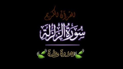 سورة الزلزلة بصوت الشيخ ماهر المعيقلي