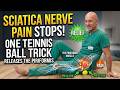 SCIATICA NERVE PAIN STOPS! ONE TENNIS BALL TRICK RELEASES THE PIRIFORMIS
