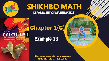Honours 1st year, Mathematics Department, Calculus 1, Chapter 1(C), Example 13