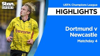 Thumbnail for Dortmund v Newcastle United Highlights | 2023-24 | UEFA Champions League
