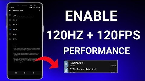 Enable 120Hz Refresh Rate 120FPS Performance | Max FPS Fix Lag - No Root