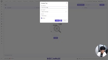 Create Tax Types for Assets & Inventory | Bizcompass Tax Master