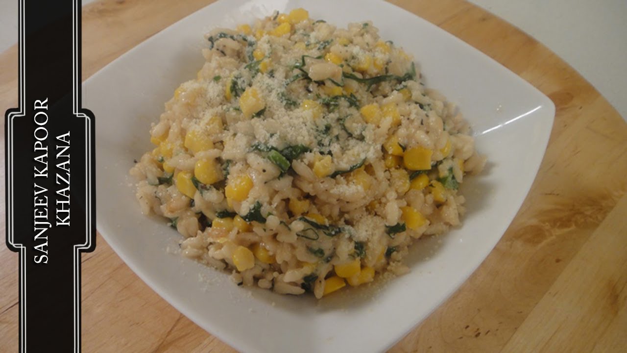 Corn And Spinach Risotto