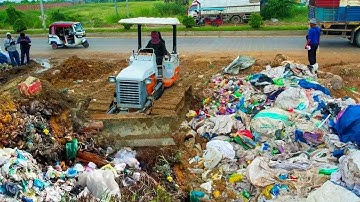 Amazing New Actions!! Filling Land, Garbage Dump & Clear and Delete Trash Into Water By Skill Dozer
