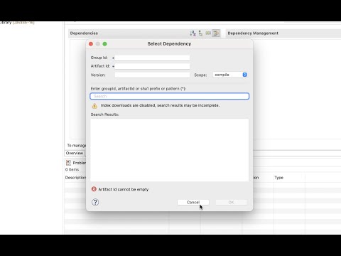 Enable Maven Index Downloads in Eclipse