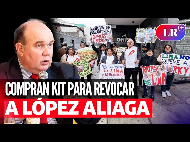 RAFAEL LÓPEZ ALIAGA: compran kit para revocar al alcalde de LIMA por no cumplir promesas | #LR class=