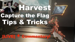 Harvest CTF Game vs Good Opponents! - Halo 4 Genesis Tips & Tricks [LIVE]