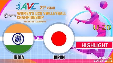 Japan 🇯🇵 vs India 🇮🇳 highlight AVC U20 volleyball match 2022